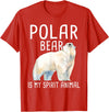 Funny Polar Bear Shirts Polar Bear is My Ghost Animal - Wildlife Lover Zookeeper T-Shirt - Red