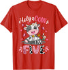 Cow Themed Birthday Party Supplies For Girl 5th Holy Cow I'm Five 5 Years Old 5th Birthday Girl Outfit T-Shirt - Red