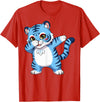 generic Funny Cartoon Korean Tiger for Youth Toddler Kids Boys Girls T-Shirt - Red