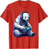 Funny Graphic Gamers tee Polar Bear Funny Video Games Polar Bear T-Shirt - Red