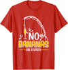 Funny Fishing Gifts for Men and Women No Bananas Fishing Saying Fisherman Fishing T-Shirt - Red