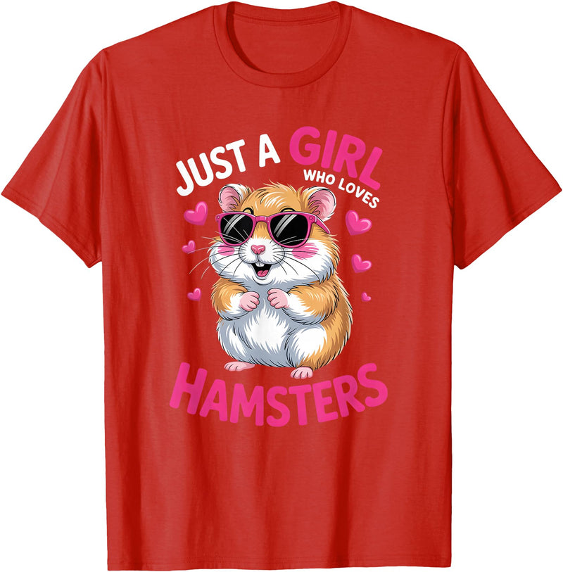 Girls Hamster T-Shirt - Red