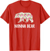 Grandparents Tees By Luna Nonna Bear Floral T-Shirt T-Shirt - Red