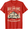 Great Sand Dunes National Park Colorado USA Retro Great Sand Dunes National Park Colorado Hike Outdoors Retro T-Shirt - Red