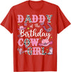 Birthday Girl CowGirl Matching Family Daddy of The Birthday Cow-Girl Rodeo Cow Girl Birthday T-Shirt - Red
