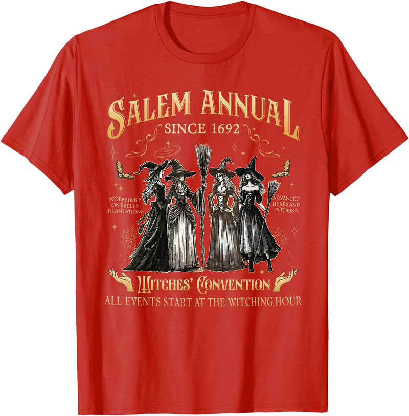 Salem Annual Since 1692 Witches' Convention Witch. Salem Annual Since 1692 Witches' Convention Witch Halloween T-Shirt - Red