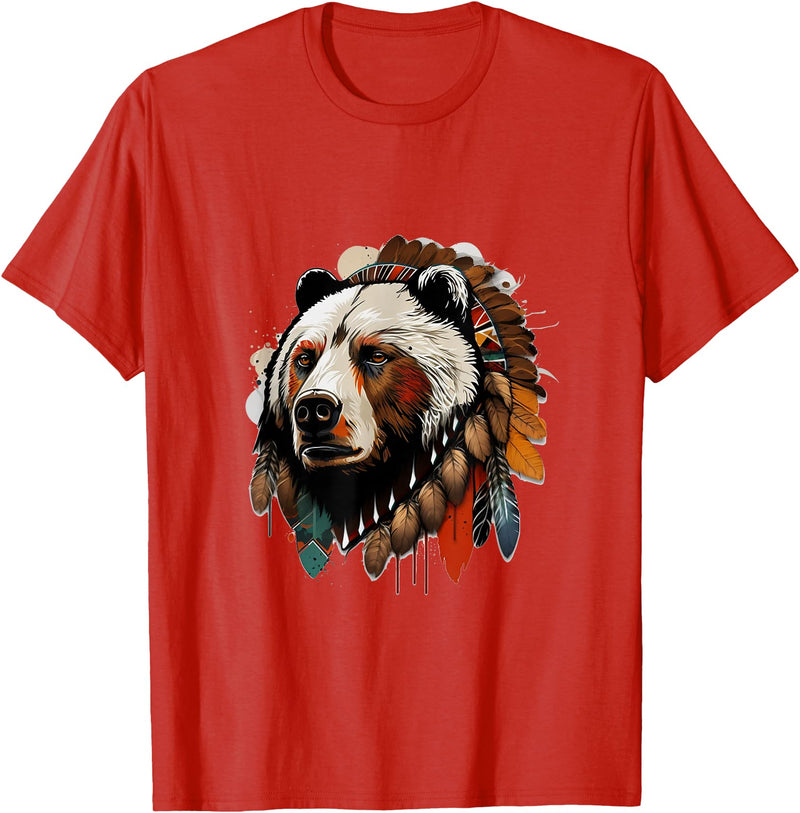 The Mountain Native Bear Spirit T-Shirt - Red