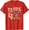 Holy Cow I'm 4 Highland Cow 4th Birthday Holy Cow I'm 4 Highland Cow Farming 4th Birthday 4 Years Old T-Shirt - Red
