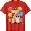 Hamster 7th birthday boy girl 7 years old seventh Hamster T-Shirt - Red