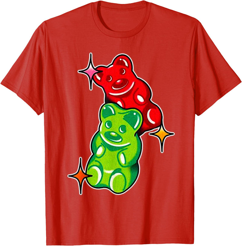 Urban Empyre Gummy Bear Candy Red Green T-Shirt - Red