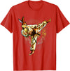 Karate Rabbit Easter Bunny T-Shirt in Red