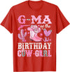 Pink Western Cowgirl Bday Party Family Matching G-Ma Of The Birthday Cow-Girl Rodeo Cowgirl Bday T-Shirt - Red