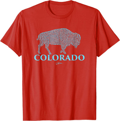 Cow Jcombs Colorado American Bison Buffalo T-Shirt
