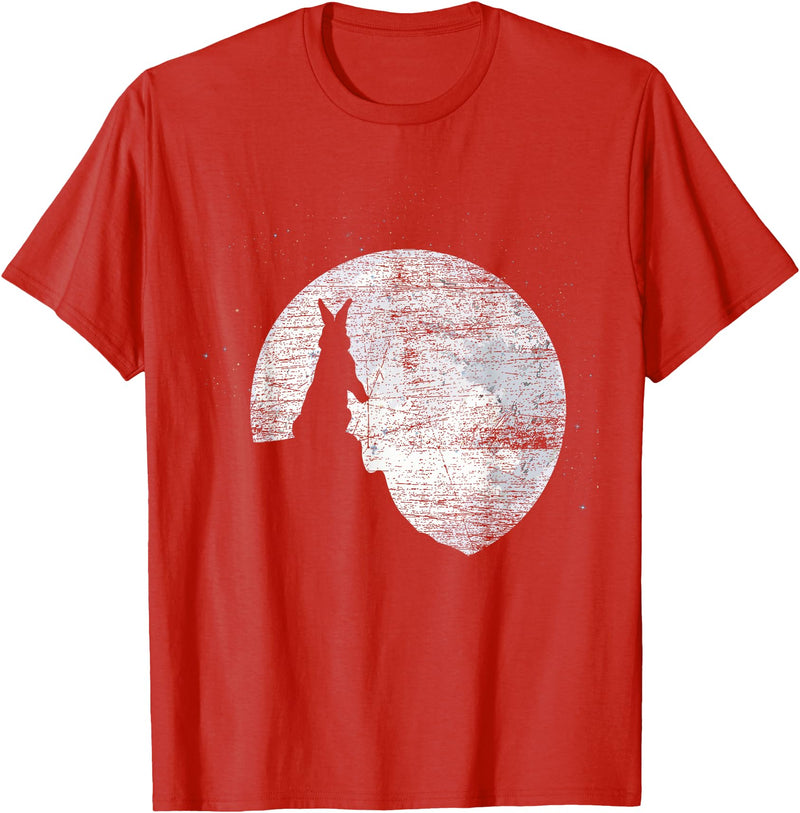 Pet Owner Gift Bunny Moon Rabbit T-Shirt in Red