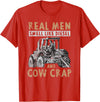 Farmer Apparel Real Men Smell Like Diesel And Cow Crap T-Shirt - Red