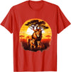 Safari Animal Art Lion Wildlife Safari Tiger African Animal Lovers Savanna T-Shirt - Red