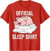 Cute Farmer Animal Designs Official Sleep Shirt Sleeping Cute Pig Piggy Farmer T-Shirt - Red