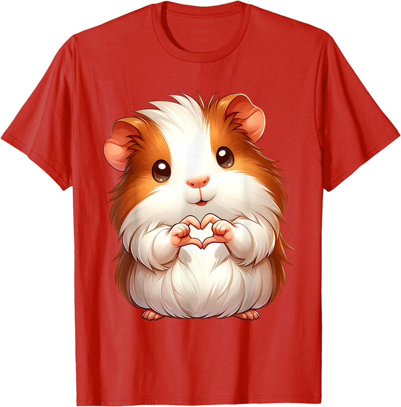 Guinea Pig Guinea Pigs Cute Animals Pet Owners Tee Cute Guinea Pig Pet Lovers Small Animals Animal Lover Funny T-Shirt - Red