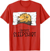 Sleeping & Napping Shirt Gifts For Nap Lovers Favorite Sleepshirt Lion, Napping Lion Pajama T-Shirt - Red