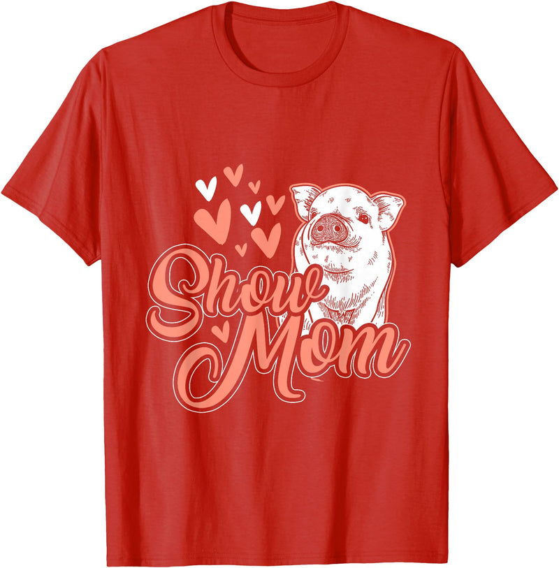 Animal Tees & Gift Idea Show Mother Pigs T-Shirt - Red