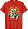 Gampa Bear Funny Father's Day shirt Mens Vintage Gampa Bear Shirt Funny Fathers Day T-Shirt - Red