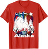 Alaska Souvenir Gifts by PLOLDS North Pole Alaska Christmas Town Polar Bear Santa Souvenir T-Shirt - Red
