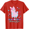 Llamazing Birthday Girl Llama Family BW Art Llama Birthday Girl Llamazing Birthday Alpaca Llama Girl T-Shirt - Red