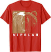 Cool I Love Polar Bears With Bipolar Designs Bipolar Cute Mental Disorder Polar Bear Gift T-Shirt - Red
