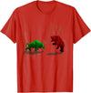 Stock Market Bulls vs Bears Graphic T-Shirt - Red