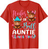 Reveal Party Highland Cow Bull or Heifer Auntie Loves You Highland Cow Lover T-Shirt - Red