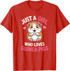 Guinea Pig Shirts & Gifts for Girls Girls Guinea Pig T-Shirt - Red