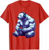 Funny Graphic Gamers tee Polar Bear Funny Video Games Polar Bear T-Shirt T-Shirt - Red