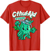 Funny Horror Apparels Cool Cthulhu Aid Funny Cthulhu R'lyeehh Cute Meme Halloween T-Shirt - Red