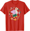 Peppa Pig Happiness Is Handmade Peppa & Rebecca Hugging T-Shirt - Red