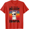 No Drama Llama and Alpaca Designs Only You Can Prevent Drama Llama T-Shirt - Red