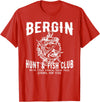 BERGIN HUNT & FISH CLUB Funny Design T-Shirt - Red