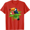 Toucan Bird Ornithologist Gift Idea Tropical Birds Exotic Summer Animal Toucan T-Shirt - Red