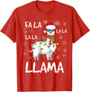 Funny Christmas Llama Shirts Fa La La Llama Shirt Men Women Funny Llama Christmas T-Shirt - Red