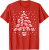 Pig Christmas Tree Funny Xmas Gifts Apparel Pig Christmas Tree Funny Pig Lover Gift Idea for Xmas Tree T-Shirt - Red