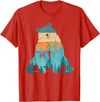 Forest Animal Outdoor Nature Bears Gift Grizzly Bear Animal of the Forest Nature Brown Bear Retro Brown Bear T-Shirt - Red