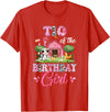 Cow First Birthday Girl Family Tio Of The Birthday Girl 1st Birthday Cow Farm Family T-Shirt - Red