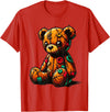 Colorful Teddy Art Cool Teddy Tattered Teddy Bear tshirt Cute Teddy Bear T-Shirt - Red
