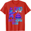 Llama Pinata Birthday Family Bday Party Decoration Daddy of Birthday Boy Llama Pinata Party Family Matching T-Shirt - Red