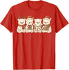 Christmas Holiday Co. Polar Bears Kids Boys Girls Christmas Polar Bears T-Shirt - Red