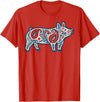 Aztec Show Pig Livestock Animal Lover Aztec Show Pig Livestock Pig Breeder Stock Show Mom Pig T-Shirt - Red