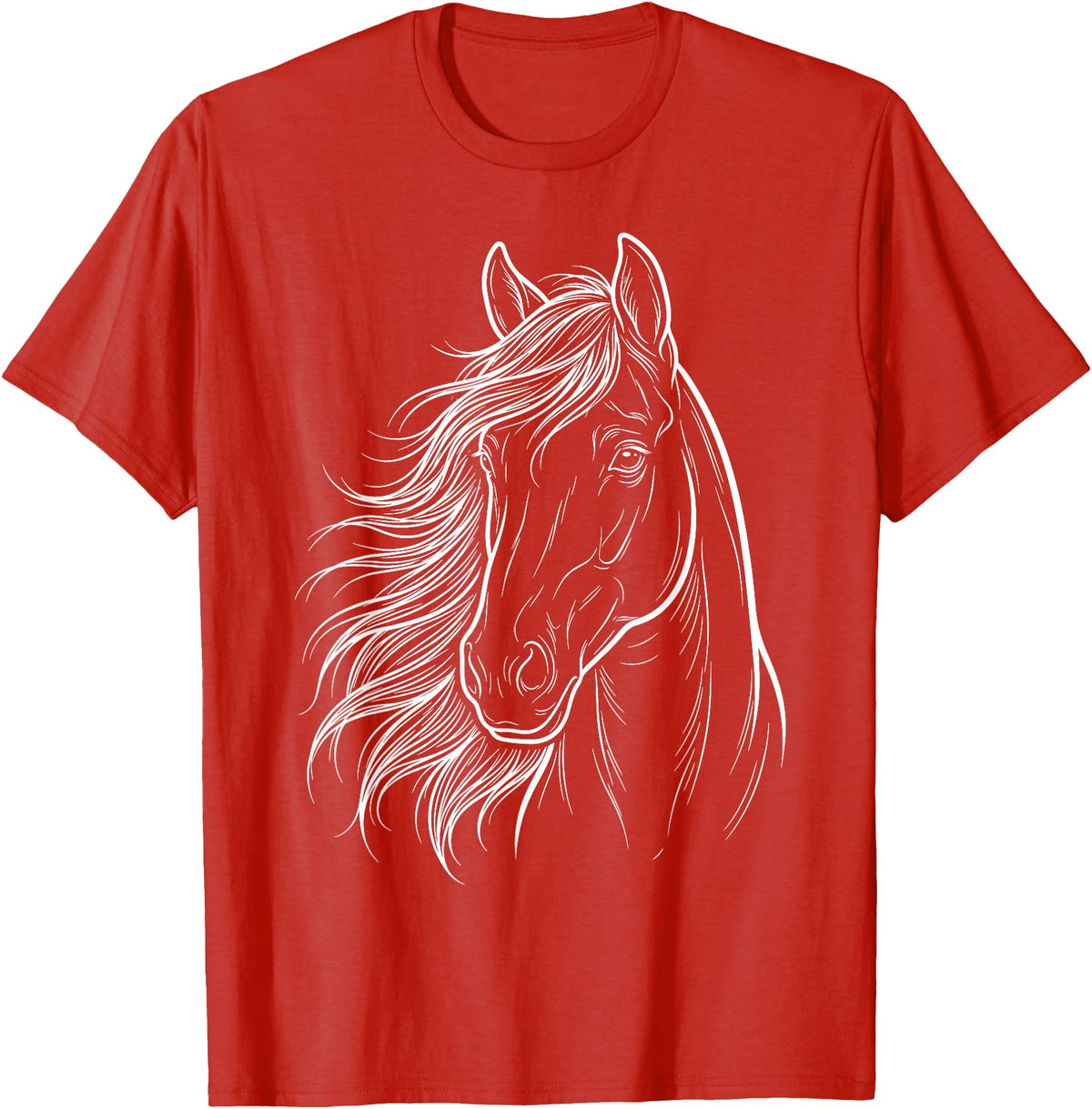 Elegant Horse Silhouette tee for Horse Lovers Cute & Elegant Horse Silhouette Art for Horse Lovers T-Shirt - Red