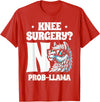 Llama Alpaca Lover Gifts Knee Surgery No Prob-llama Llamas Animal Lover T-Shirt - Red