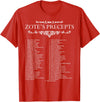 MathWare Funny Nerdy Zote's Precepts Knight Gamer T-Shirt - Red