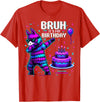 Llama Pinata Birthday Family Decorations Bruh Its My Birthday Llama Pinata Boy Girl Family Party Bday T-Shirt - Red