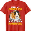 Sorry My Guinea Pig Ate My Homework Funny Pet Rodent Hamster T-Shirt - Red